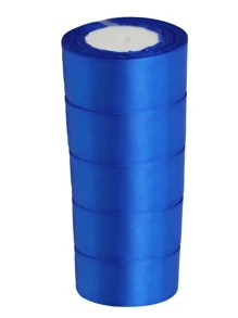 5 件丝带，用于婚礼蛋糕装饰，非常适合 DIY、丝带礼品包装、花束装饰、母亲节/情人节、工艺品、配饰制作、节日包装、圣诞节情人节 - 寶藍色 - 查看 13