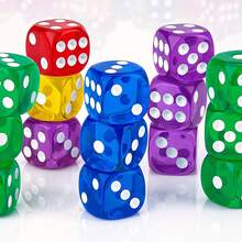 Celemela 5 色 40 颗骰子、多人派对、桌面游戏、派对游戏 - 彩色 - 查看 5