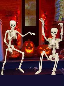 1PC Halloween 40cm Skeleton Model, Plastic Skeleton Corpse, Haunted House Party Scene Decoration Props - White - View 6
