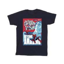Marvel Mens Spider-Man Beyond Amazing Cover T-Shirt (Navy Blue)