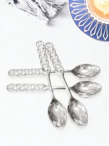 1 cái/2 cái/4 cái Thìa cà phê/trà/bánh/tráng miệng bằng hợp kim kẽm cổ điển Thìa nhỏ sáng tạo - Nhiều màu - Xem 20