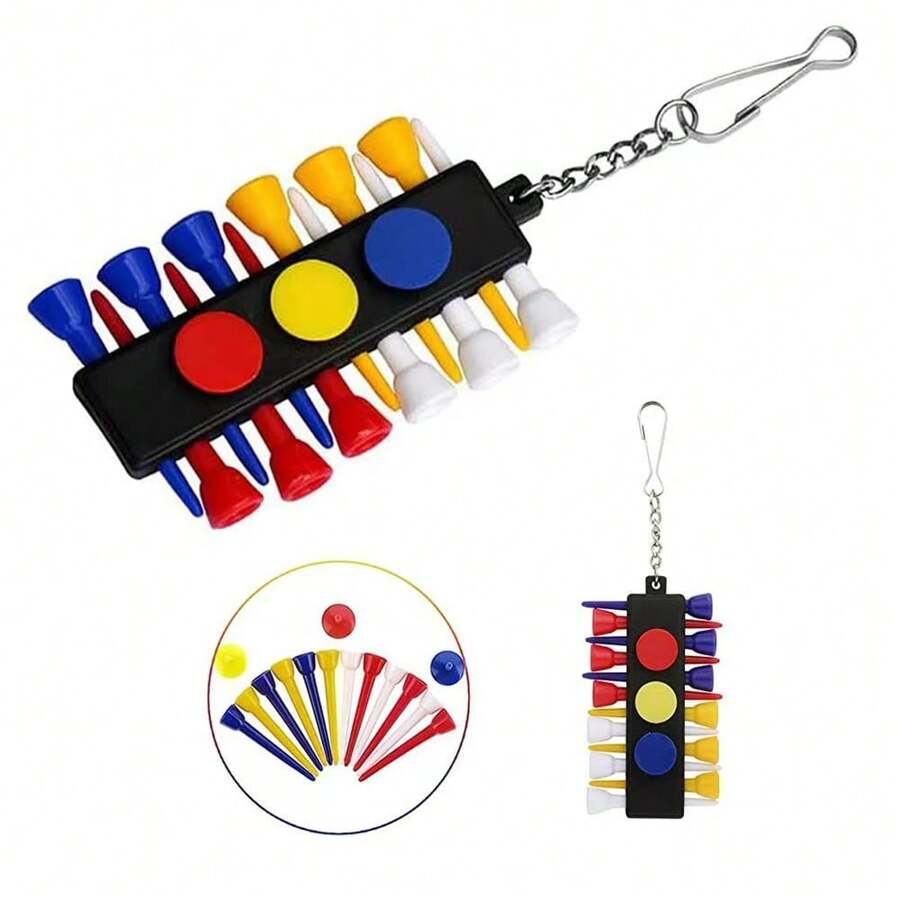 高尔夫球钉收纳盒，高尔夫球钉支架，高尔夫球钉架，高尔夫球钉支架，高尔夫设备，高尔夫配件 - 彩色 - 查看 1