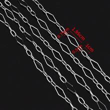 Dây chuyền hình kim cương rỗng hình học bằng thép không gỉ dài 1 mét, thích hợp làm vòng tay, vòng cổ và phụ kiện trang sức tự làm - xích - Xem 7