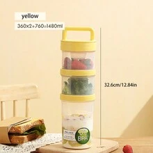 1pc Keep Fit Salad Meal Cup, Single/Double Layered Salad Container For Lunch, Portable Fruit And Vegetable Salad Cups Container With Fork & Salad Dressing Holder