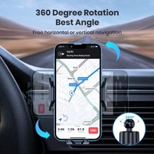 TOPK D32-G Car Phone Holder Mount, Upgraded Metal Hook Cell Phone Holder For Car Air Vent Compatible With All Phones - one-size - View 7