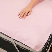 Double Mattress Protector With Elastic 138x188 Waterproof Easy Cleaning - Baby Pink - View 8