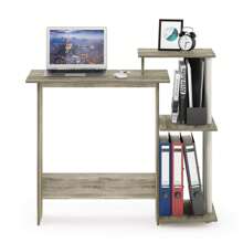 Efficient Home Laptop Notebook Computer Desk With Square Side Shelves, Desk For Students, Clear Computer Desk, Desk Set For Studying, Black Home Office Desk, Americano/Chrome - Sonoma Oak/Trắng - Xem 6