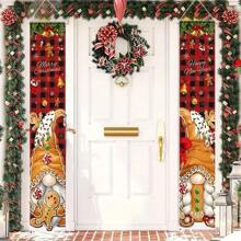 2pcs Christmas Porch Banner, Welcome Winter Yard Sign Gifts, Seasonal Christmas Outdoor Yard Decor, Porch Decoration, Home Decor,Christmas