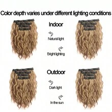 Hair Extensions, 4PCS Clip In Hair Extensions 12" Short Curly Wavy Brown Hair Extensions Invisible Lace Weft Natural Soft Hairpieces For Women - Piano Color - View 9