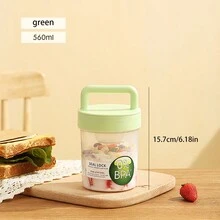 1pc Keep Fit Salad Meal Cup, Single/Double Layered Salad Container For Lunch, Portable Fruit And Vegetable Salad Cups Container With Fork & Salad Dressing Holder