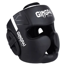 GINGPAI BOXING Casque de boxe professionnel pour adultes et adolescents, casque fermé pour l'entraînement en kickboxing, casque de protection épais pour le combat à l'entraînement en taekwondo, muay thaï, pour hommes et femmes