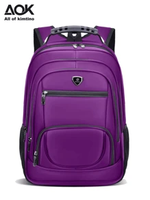 Unisex Backpack Water Resistant Waterproof Reinforced Steel Cable And Anti-Theft Padlock For School Travel Social Elegant Great Promotion Random Model Shipping - 紫色 - 查看 9