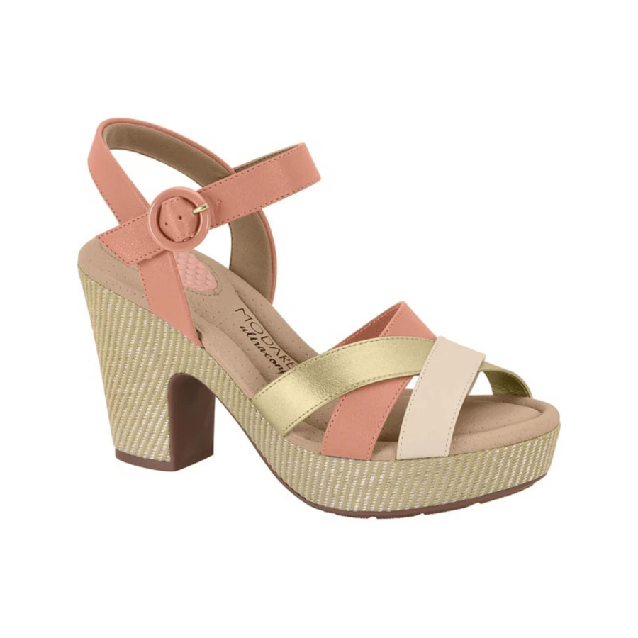 Modare Women's Orthopedic Thick Heel Sandal Platform High Heel 9cm With Platform - 橘色 - 查看 1