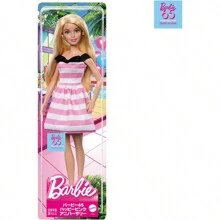 Mattel Barbie 65. Happy Pink Anniversary Themen Puppenhaus 3 Jahre alt Pink HTH66, Weihnachtsgeschenk, Kinderschminke, Puppenhaus, Barbie Puppe, Kinderschminke Set, Mädchen Spielzeug