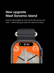 Microwear Reloj inteligente Ultra 3 para hombres y mujeres con llamadas Bluetooth y chat por voz, pantalla OLED de 2.2", rastreador de actividad física con podómetro/medición de presión arterial/frecuencia cardíaca/monitor de sueño, reloj inteligente para teléfonos Android e iOS, resistente al agua IP68, reloj deportivo negro - Negro - Ver 3