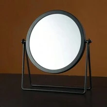 1 Peça Espelho de Vaidade de Mesa de Ferro Estilo Nórdico com Moldura Dourada Redonda, Espelho de Maquiagem Moderno e Simples para Quarto, Melhor Presente