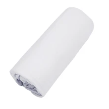 Kit 2 American Crib Sheets With Elastic In 100% Combed Cotton Mesh - White and White - View 3