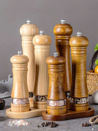 1pc/2pcs/3pcs Manual Pepper Grinder Mill Salt Pepper Shaker Ceramic Core Multi-Use Spice Bottle Kitchen Tool