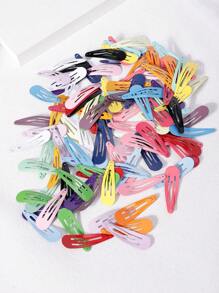48入組女性隨機素色休閒髮夾 - 彩色 - 查看 7