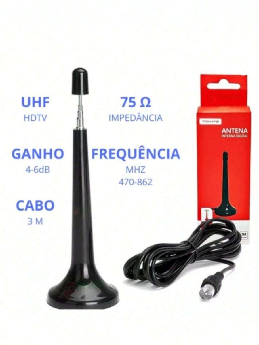 Indoor Digital TV Antenna Digital Hdtv Dtv Tomate Mtv 3015 - 黑色 - 查看 1