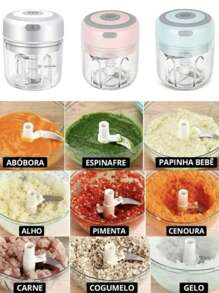 Mini Electric Food Processor/Grinder, Cordless, 250ml - Multicolor - View 8