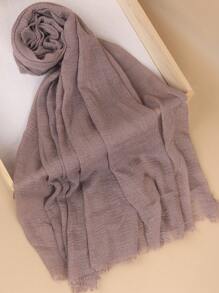 1 Solid Color Crepe Scarf With Silver Thread, A Classic Headscarf For Women To Wear Daily Winter Fall Abaya Accessories - Multicolor - View 30
