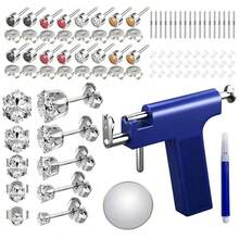 Professional Ear Piercing Gun-With 13 Pairs Stainless Steel Ear Studs & 9 Pairs S925 Silver Ear Sticks-Reusable Ear Piercing Kit - Little Blue Gun - View 14