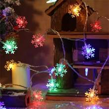 1 Peça Luz de Cordão de Floco de Neve de Natal de 1,5 m/4,92 pés, 3 m/9,84 pés ou 6 m/19,69 pés, LED de 3 cores (quente, branco, colorido), cria ambiente romântico, adequado para uso interno, externo, quarto, jardim, barraca, parapeito de janela, casamento, Natal, festa, decoração, decoração de quarto, decoração de Natal, iluminação de Natal, decoração de quarto, decoração de casa, decoração de festa, decoração de feriados, festival de Natal, presente de Natal, decoração de árvore de Natal, enfeites
