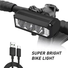 LED Mountain Bike Lights Rechargeable Bicycle 2000MAH LED Torch MTB Front Lamp - Black - View 8