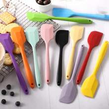 1pc Kitchen Baking Tools, Silicone Spatula, Cream Spatula For Baking, Cooking, And Mixing High Heat Resistant Non Stick Dishwasher Friendly Multicolor, Baking Tools, Kitchen Gadgets, Kitchen Accessories - Multicolor - View 3