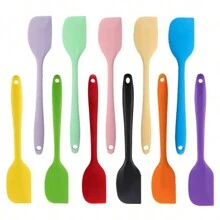 1pc Kitchen Baking Tools, Silicone Spatula, Cream Spatula For Baking, Cooking, And Mixing High Heat Resistant Non Stick Dishwasher Friendly Multicolor, Baking Tools, Kitchen Gadgets, Kitchen Accessories - Multicolor - View 1