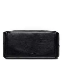 Fashionable Ladies' Shoulder Bag/crossbody Bag/classic Minimalist Square Bag With Double Flap