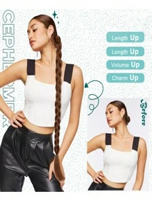 Synthetic Wigs Long Twist Braid Ponytail Extensions With Rubber Band 24 Inch Boxing Braided Hair Extensions For Women Daily Use - Multicolor - View 8