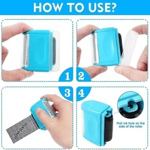 4Pcs ID Theft Protection Stamp Security Data Defender Protect Privacy Roller Set - Blue - View 11