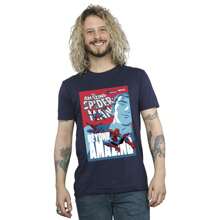 Marvel Mens Spider-Man Beyond Amazing Cover T-Shirt (Navy Blue)