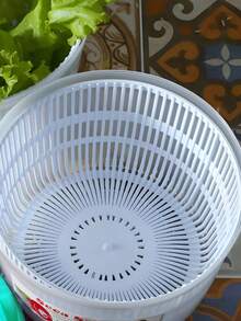Salad Dryer 4.5L Centrifugal Vegetables Leaves Multipurpose Plastic Rotating Resistant - Màu xanh Bạc hà - Xem 3
