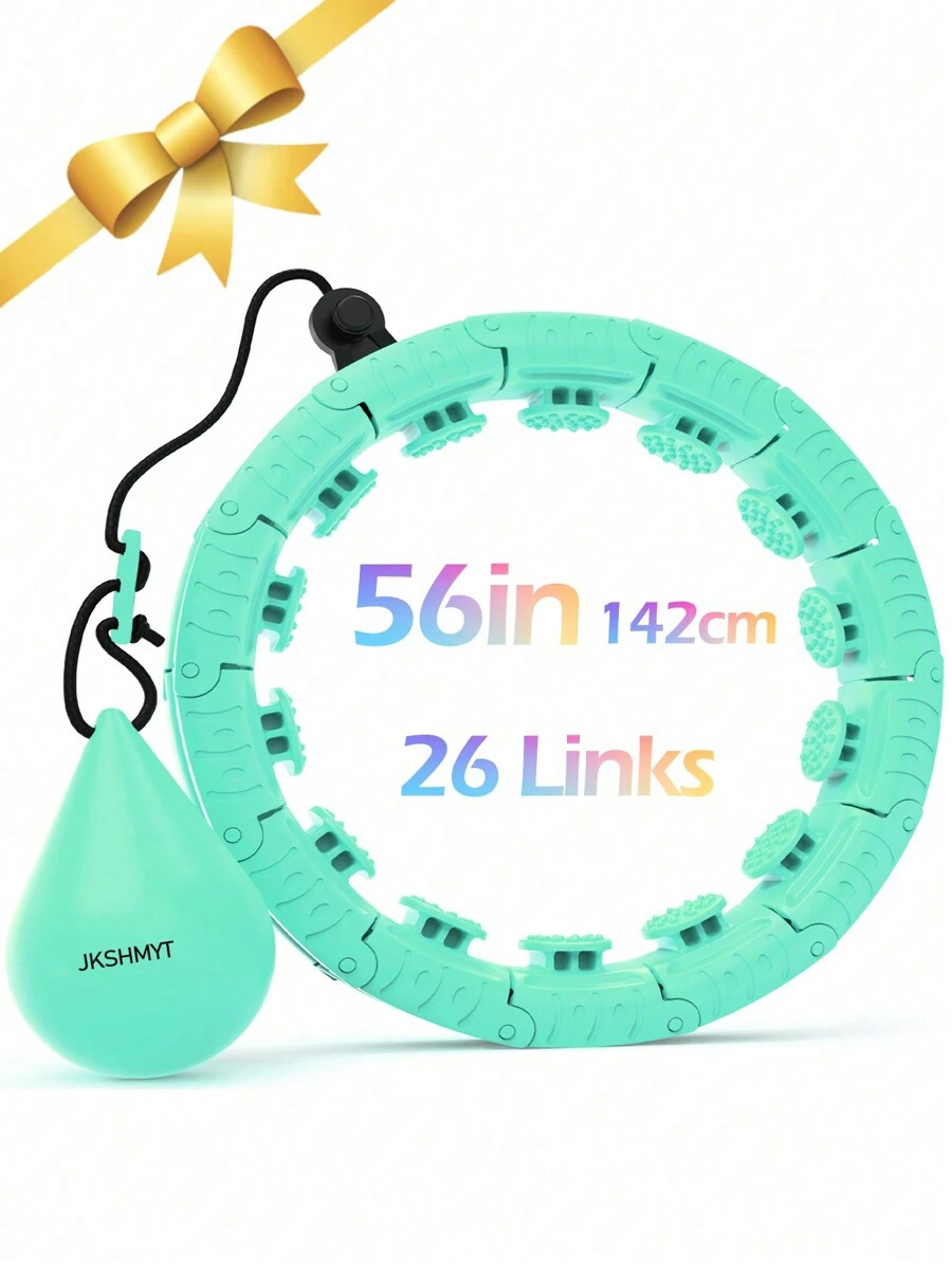 JKSHMYT 26-Link Adult Weight Loss Fitness Hoop, 56 Inches/156 Cm, Plus Size, Smart Fitness Equipment For Women - Cadet Blue - View 1