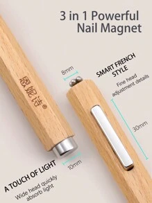 annies 1支雪茄形超强磁性三合一猫眼美甲凝胶指甲油磁棒，超大直径圆柱形美甲工具，美甲用品，美甲工具，美甲艺术工具，返校季，美甲，美甲工具（适用于按压式美甲片） - 棕色 - 查看 6