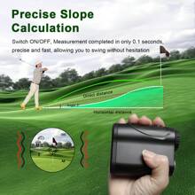 IMeter 650 Yards 6X Magnification Meters/Yards With Slope Adjustment Vibration Fast Flag Locking Angle Distance Meter Black Golf Rangefinder For Golfing And Sport Range Finder CR2 Battery Included - Black - View 6