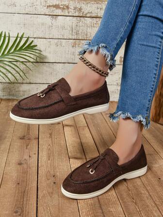 Stor storlek Dam Slip-On Casual Flats Skor vår/höst, storlek 36-43