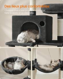 Feandrea Cat Trees & Condos - 黑色 - 查看 3