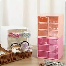 1 件 6 格桌面收纳盒、珠宝收纳盒、化妆品架、发饰盒、梳妆台、卧室宿舍配件、家庭整理和收纳用品装饰品秋季装饰节日装饰房间装饰家居装饰秋季装饰卧室装饰 - 彩色 - 查看 2