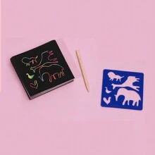 Regenbogen Kratzen Handwerke Notiz Kratzen Blöcke Geburtstag 50/100 Stück Magische Kratzen Papiere DIY Papier Handwerk Kunst Sets mit 1 Bambus Stift Partybevorzugungen Zubehör Geschenk für Geburtstag Neujahr, Geschenke, Party Zubehör