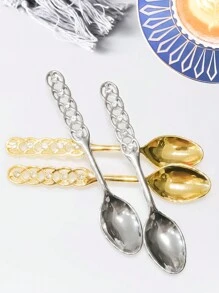 1 cái/2 cái/4 cái Thìa cà phê/trà/bánh/tráng miệng bằng hợp kim kẽm cổ điển Thìa nhỏ sáng tạo - Nhiều màu - Xem 17