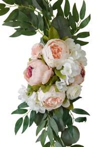 Eternal Angel 用于婚礼装饰、拱门入口装饰的人造花 - 杏色 - 查看 5