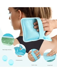 1-2pcs Gel Beads Ice Pack Ice Bag With Strap, Reusable Hot & Cold Pack Compress For Knee, Shoulder, Foot, Back, Ankle, Neck, Hip, Elbow, Wisdom Tooth-7.76''x4.93''(Blue) Summer Cooling,Beach,Travel,Spring Summer Picks,Brides Maid Gifts,Room,Bedroom Deccor,Bedroom Deccor,Beach,Travel,For Men,For Women,Vacation - Multicolor - View 5