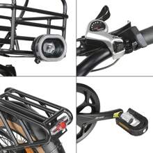 Bicicleta eléctrica para adultos, certificación UL 2849, bicicleta eléctrica plegable con neumáticos gruesos de 20 pulgadas con motor de 1000 W, batería de 48 V 15 Ah, 18,6 mph, bicicletas eléctricas Shimano, 7 velocidades - Blanco - Ver 7
