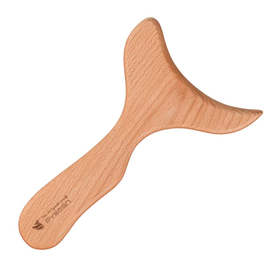 Wood Therapy Massage Tool Set For Body Sculpting Massage, Lymphatic Drainage And Muscle Pain Relief, Cellulite Sculpting Multi-Functional Massager - màu gỗ + Dụng cụ cạo đuôi cá - Xem 1