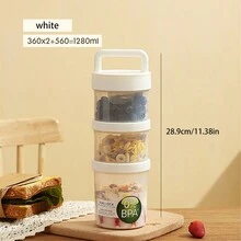 1pc Keep Fit Salad Meal Cup, Single/Double Layered Salad Container For Lunch, Portable Fruit And Vegetable Salad Cups Container With Fork & Salad Dressing Holder