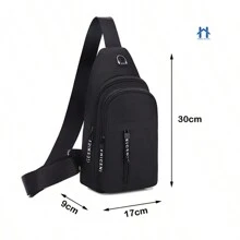 Men's Crossbody Shoulder Bag Sports Casual Backpack - 銀色 - 查看 4